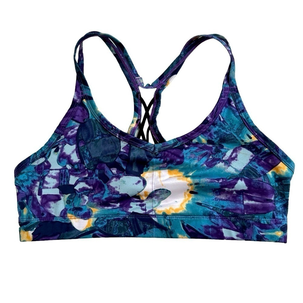 Champion C9 Duo Dry Purple Tie Dye Sports Bra, Medium
